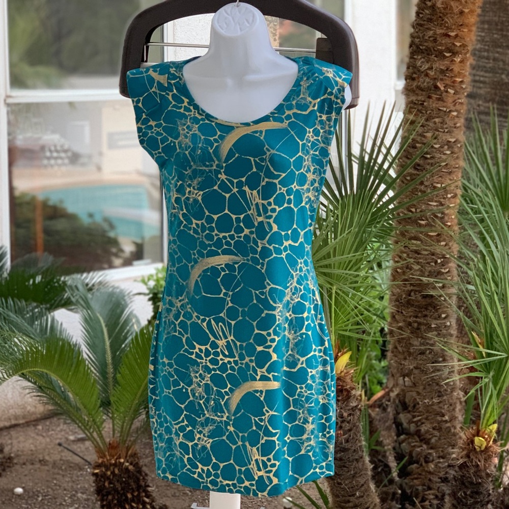 Turquoise Gold Dress